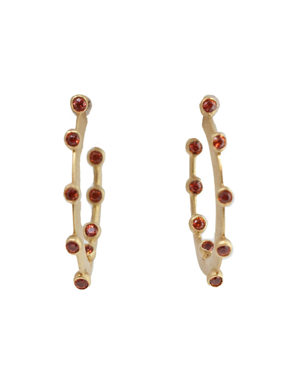 Suzy Landa SUZY LANDA Orange Sapphire Earrings