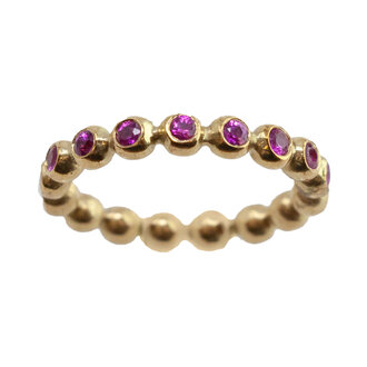 Suzy Landa Hot Pink Sapphire Ring