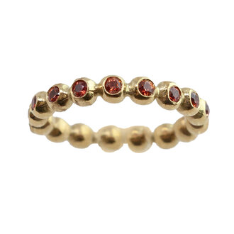 Suzy Landa Orange Sapphire Ring