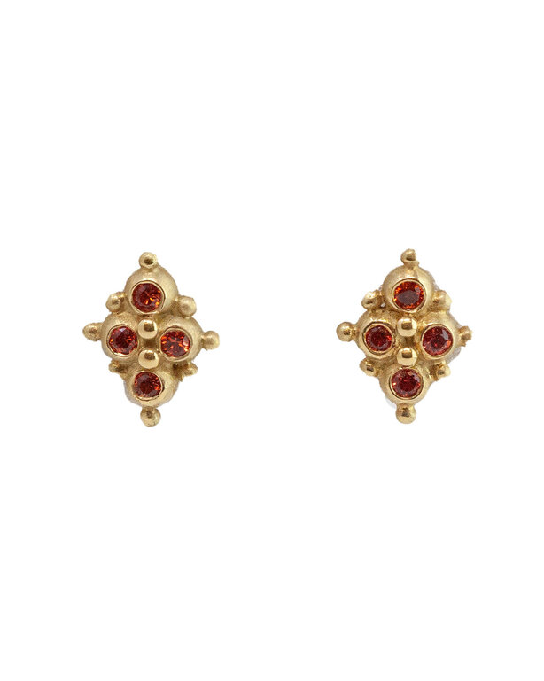Suzy Landa SUZY LANDA Orange Sapphire Earrings