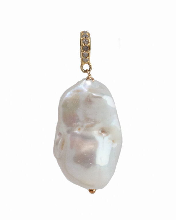 JMNYC DESIGNS JMNYC  Large White Baroque Pearl Pendant