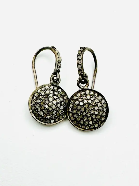 JMNYC DESIGNS JMNYC Pave Diamond French Hook Earrings