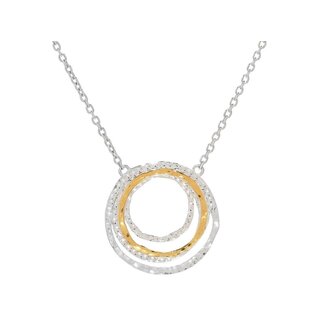 GURHAN Sterling Silver, 24k Gold Bonded Hammered Disk Pendant