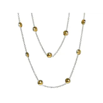 GURHAN Amulet Sterling Silver, 24k Gold Bonded Long Necklace