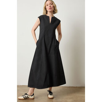 LILLA P Twill Princess Seam Maxi Dress