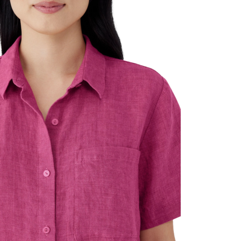 EILEEN FISHER EILEEN FISHER Classic Collar Linen Délavé Shirtdress