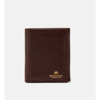 CUOIERIA Small Flap Wallet, Chocolate