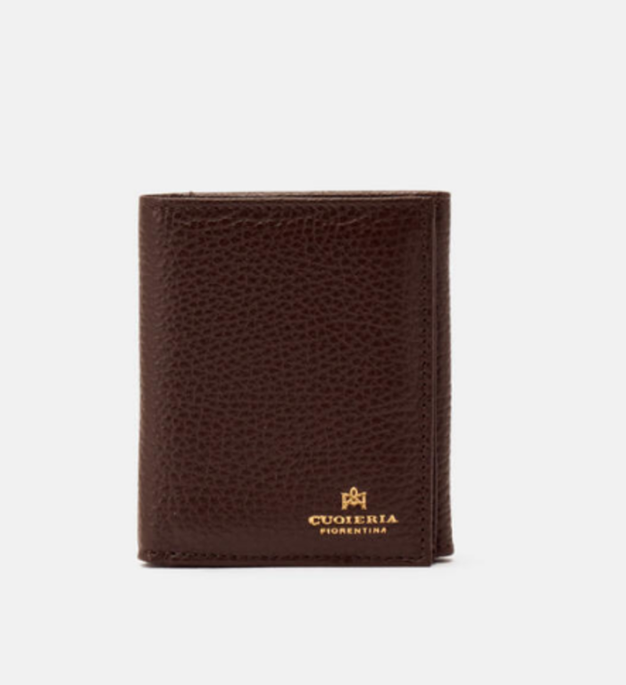 CUOIERIA CUOIERIA Small Flap Wallet, Chocolate
