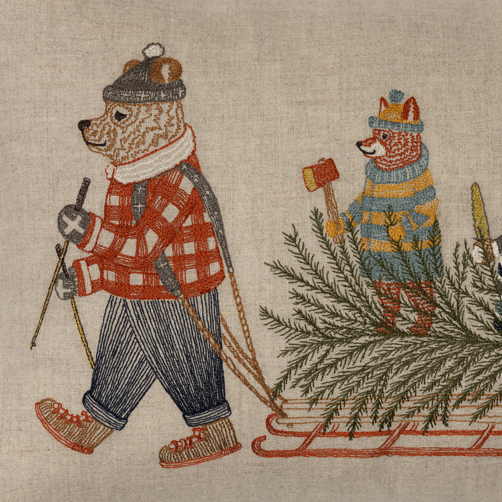 【新品】coral & tusk クッションカバー Christmas Tree Christmas Tree Car Pocket Pillow | Coral & Tusk