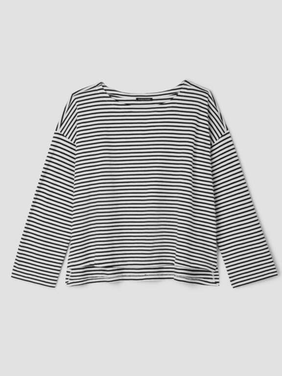 EILEEN FISHER EILEEN FISHER Bateau Neck Bracelet Sleeve Top