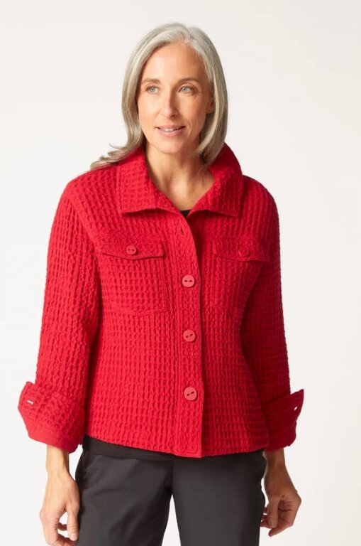 HABITAT HABITAT Washed Honeycomb Shacket