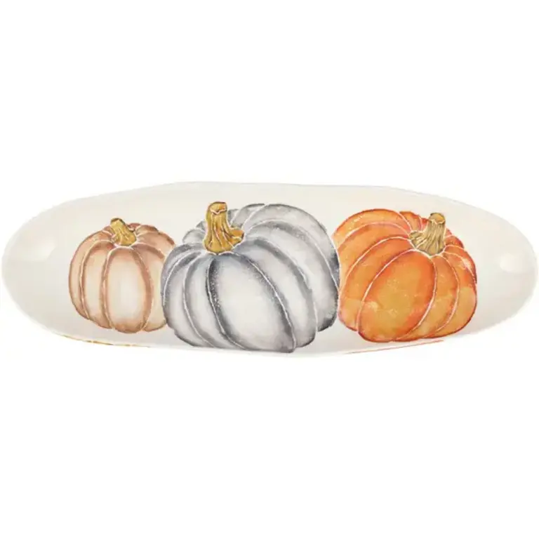 VIETRI Pumpkins Narrow Oval Platter