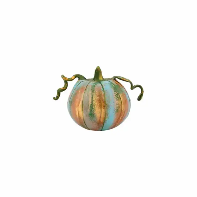 VIETRI VIETRI  Figural Blue Glass Pumpkin