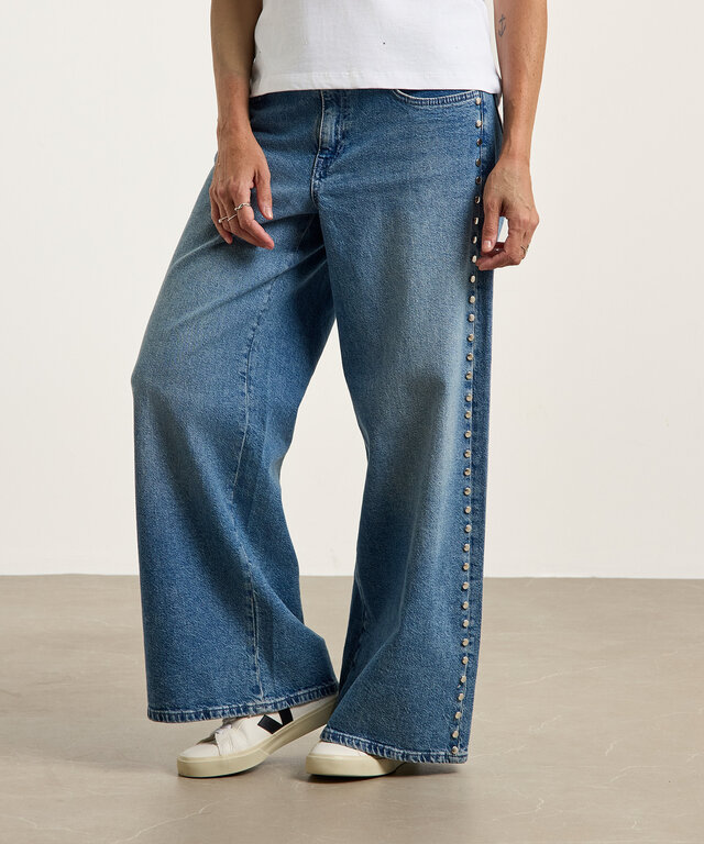 MAC MAC Nevada Rivet Extra Wide-Leg Jean