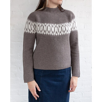 ALASHAN Islay Shaker Fair Isle Sweater