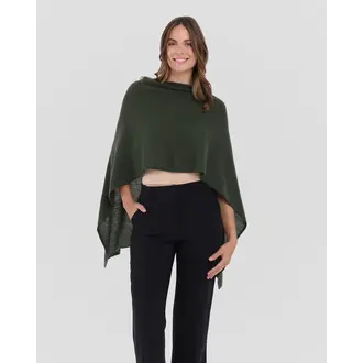 ALASHAN 100% Cashmere Topper, Army