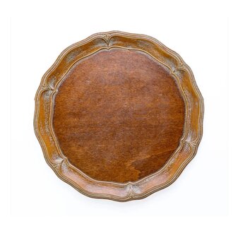 ARTE ITALICA Florentino Wooden Scalloped Charger
