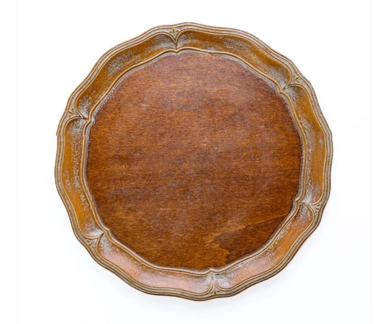 ARTE ITALICA ARTE ITALICA Florentino Wooden Scalloped Charger