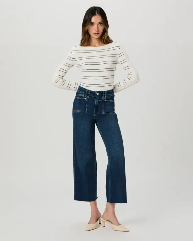 PAIGE PAIGE Anessa Jeans with Raw Hem