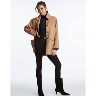 ELLIOTT LAUREN Knit Jacket with Whip Stitching Detail