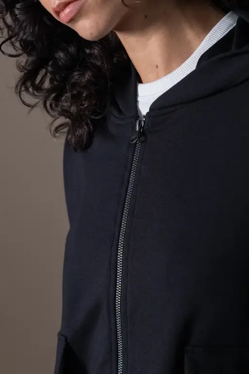 ANONYM ANONYM Cropped Thelma Zip Up Sweatshirt