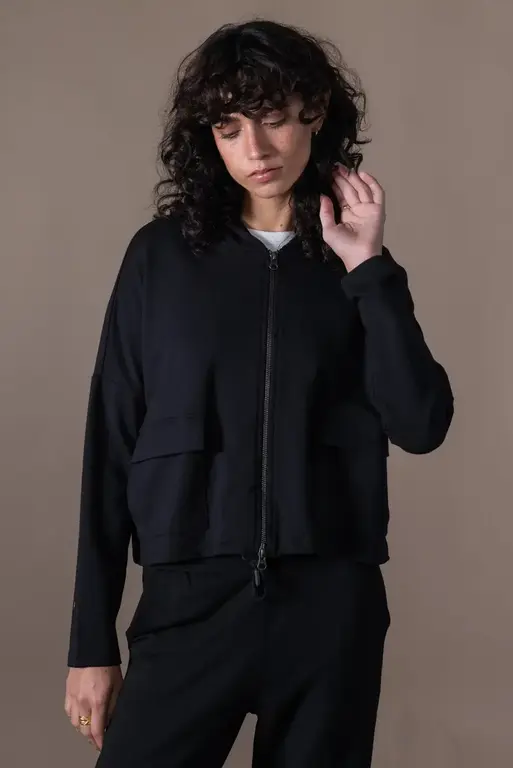 ANONYM ANONYM Cropped Thelma Zip Up Sweatshirt