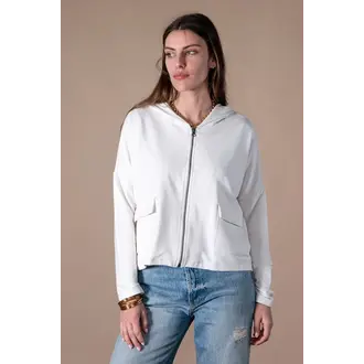 ANONYM Cropped Thelma Zip Up Sweatshirt