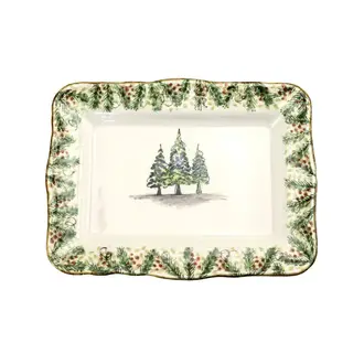 ARTE ITALICA Medium Scalloped Rectangular Tray