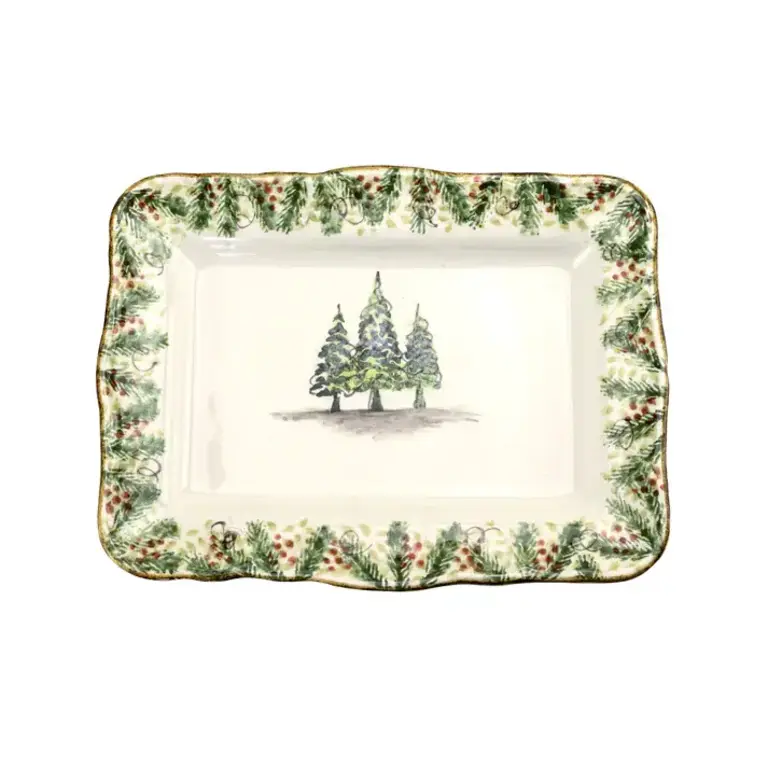 ARTE ITALICA ARTE ITALICA Medium Scalloped Rectangular Tray