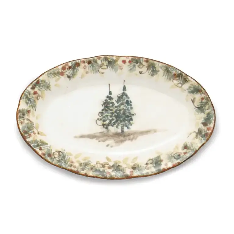 ARTE ITALICA ARTE ITALICA Natale Small Oval Tray
