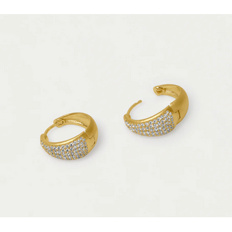 DEAN DAVIDSON Margaux Pave Huggie Hoops