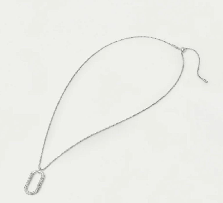 DEAN DAVIDSON DEAN DAVIDSON Solene Pave Long Pendant Necklace- White Topaz & Silver