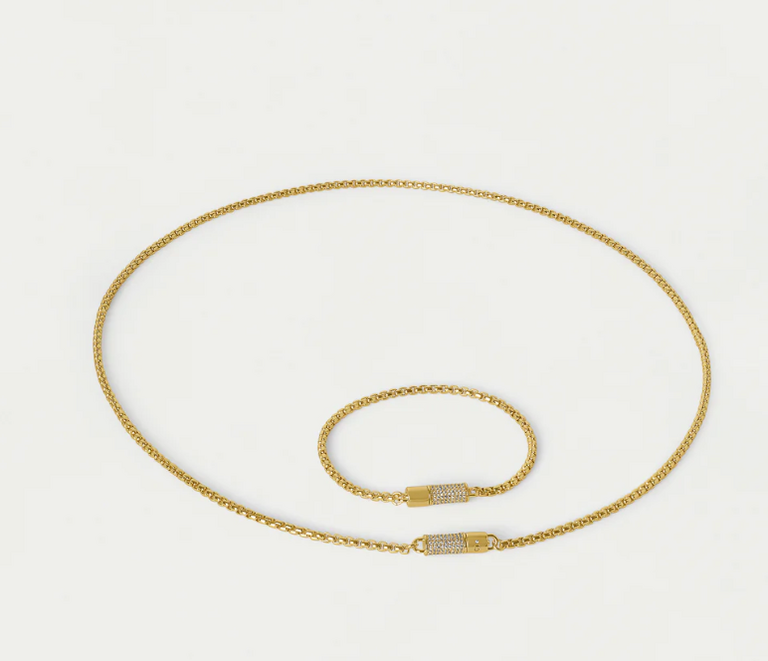 DEAN DAVIDSON DEAN DAVIDSON Juliette Pave Station Necklace- White Topaz & Gold