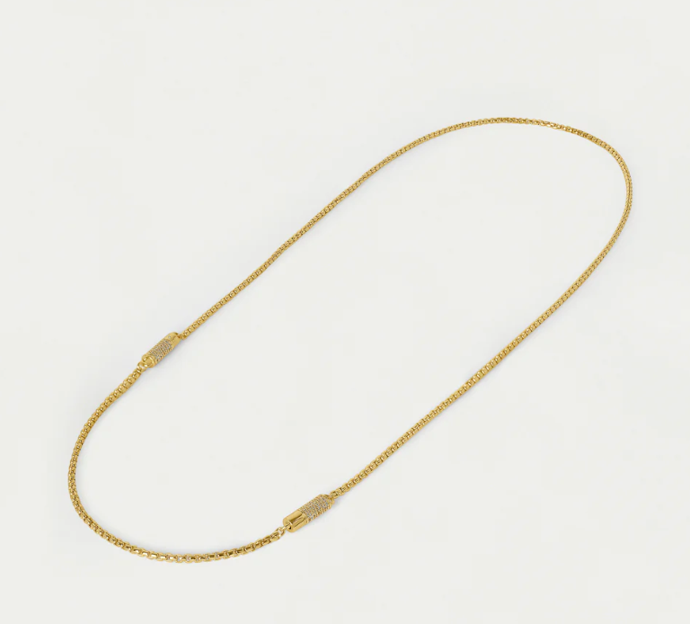 DEAN DAVIDSON DEAN DAVIDSON Juliette Pave Station Necklace- White Topaz & Gold