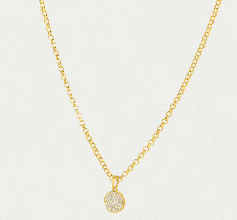 DEAN DAVIDSON DEAN DAVIDSON Petit Pave Knockout Pendant-  White Topaz & Gold