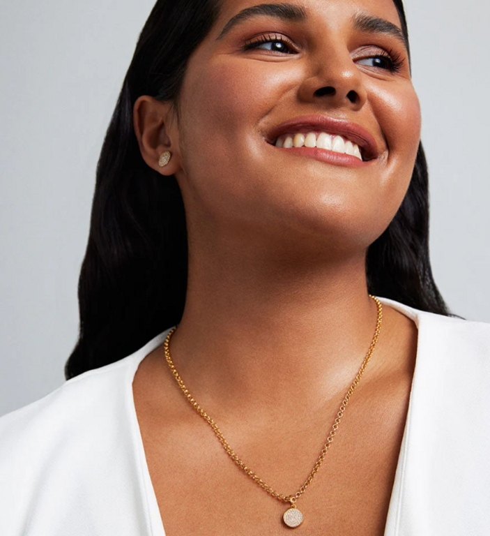 DEAN DAVIDSON DEAN DAVIDSON Petit Pave Knockout Pendant-  White Topaz & Gold