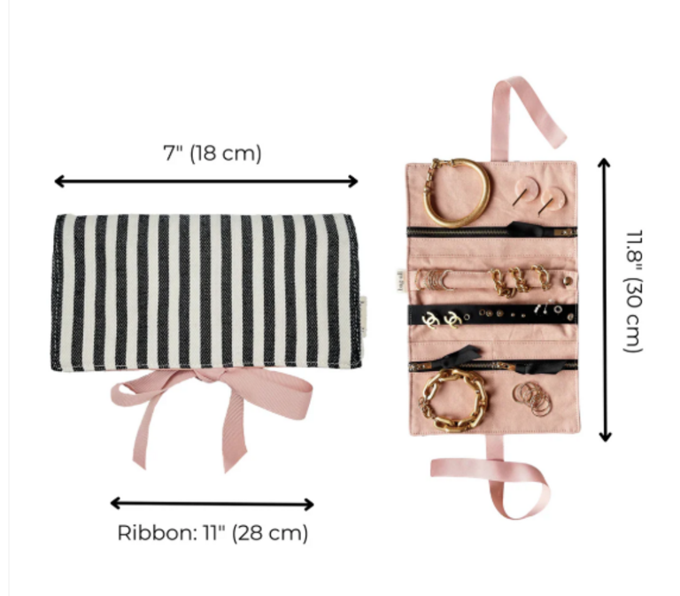BAG-ALL BAG-ALL Striped Couture Jewelry Roll