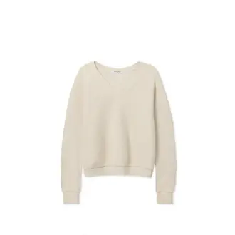 PERFECT WHITE TEE Zuri Reverse Fleece Sweatshirt, Sugar