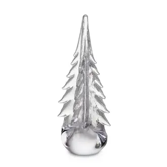 SIMON PEARCE Four-Sided 12" Crackle Evergreen Tree