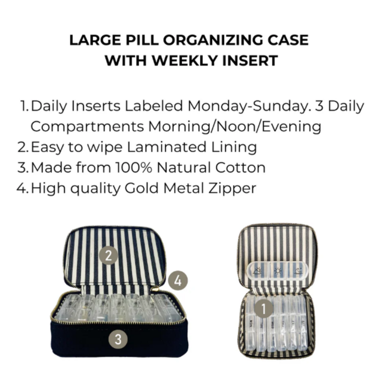 BAG-ALL BAG-ALL Large Pill Organizing Case with Weekly Insert