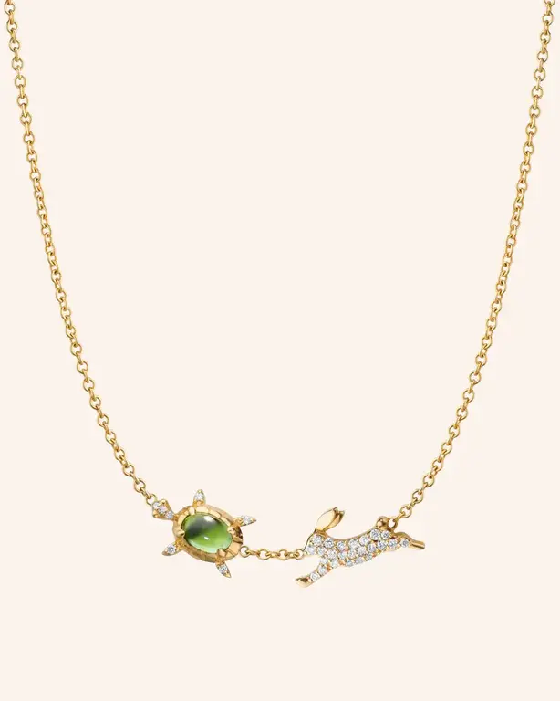 MONICA RICH KOSANN MONICA RICH KOSANN 18k Gold Tortoise and Hare Necklace