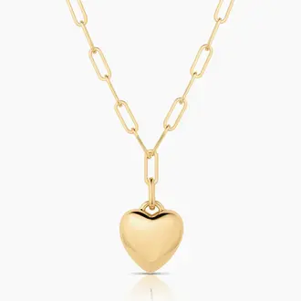 THATCH Aurelie Puffy Heart Link Necklace