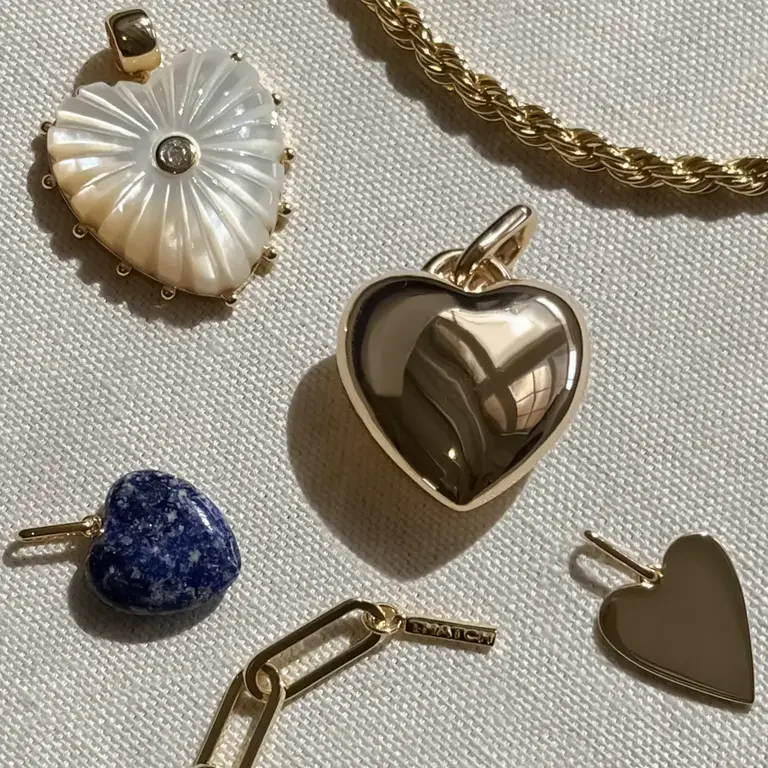 THATCH THATCH Aurelie Puffy Heart Link Necklace