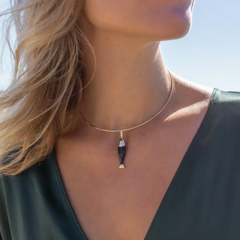 THATCH THATCH Marin Black Enamel Fish Charm