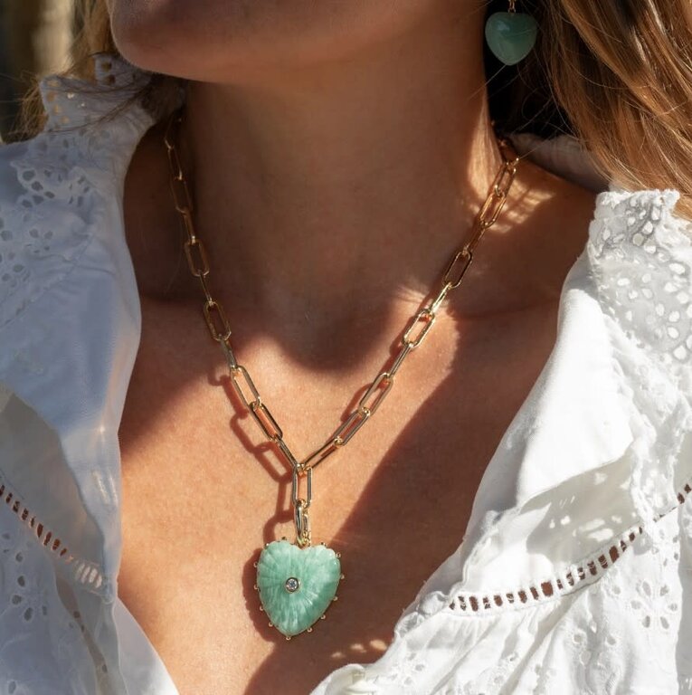THATCH THATCH Malene Amazonite Clip Necklace