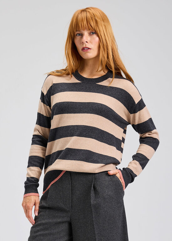 ZAKET + PLOVER ZAKET + PLOVER Multi Stripe Crew Sweater