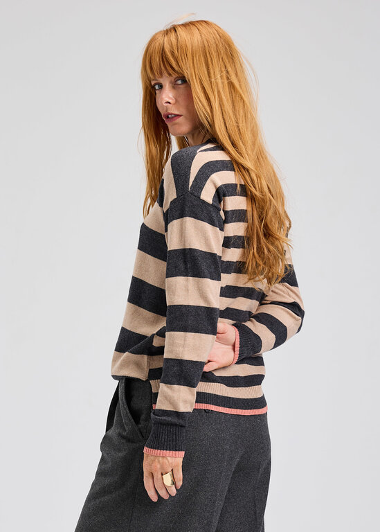 ZAKET + PLOVER ZAKET + PLOVER Multi Stripe Crew Sweater