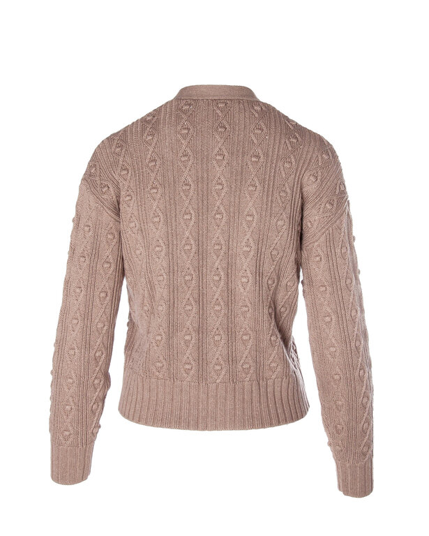 ALASHAN ALASHAN Cotton Cashmere Diamond Bobble Cardigan