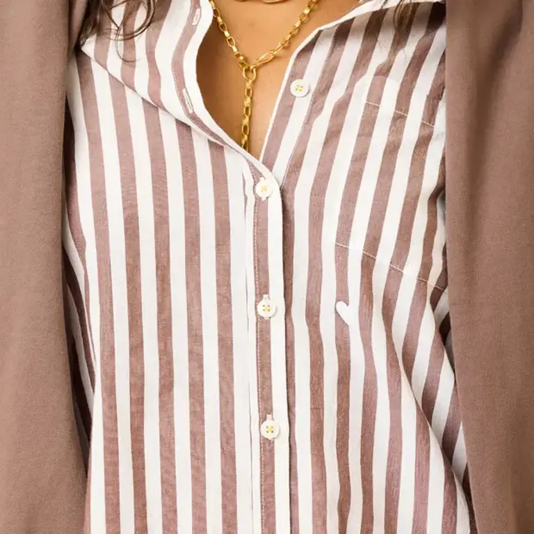 KERRI ROSENTHAL KERRI ROSENTHAL Mia Stripe Shirt