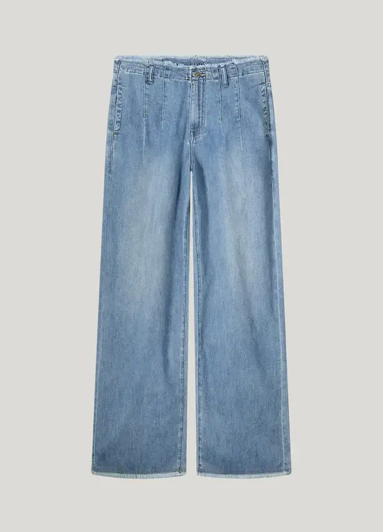 SUMMUM SUMMUM Wide Leg Soft Denim Jeans,